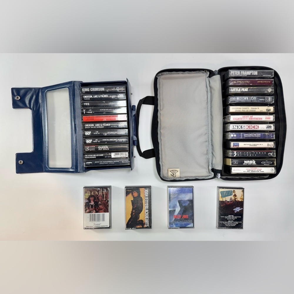 Music Cassette Tapes Lot w/ 2 Cassette Tape Cases-Mixed Genre Of Music 27 Tapes